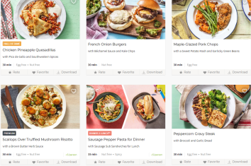 menu options